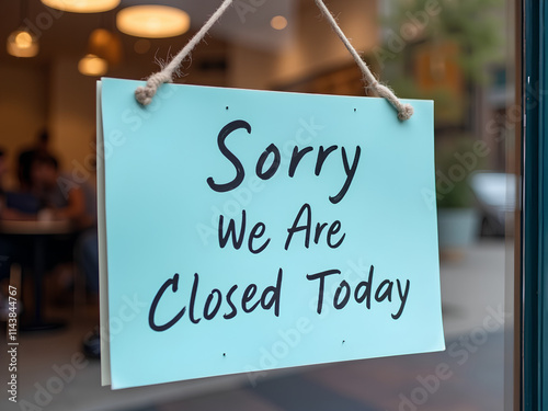 Versatile Closed Today Sign for Any Business