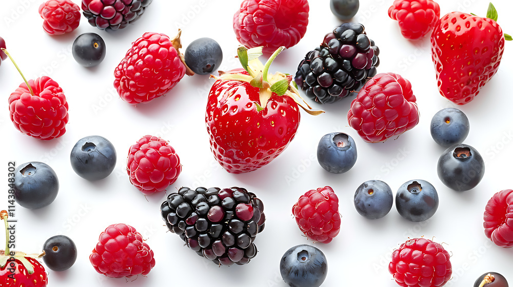 red fruits on white background red fruits on white background