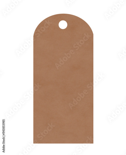 hang tag brown paper with cut out hole photo