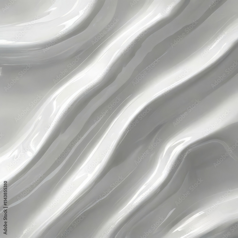 Obraz premium Elegant white fabric or surface with flowing, diffused light and subtle folds, offering a calm and neutral visual for backgrounds or decorative purposes. 