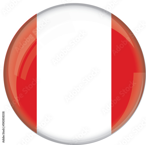 Peru flag with glossy rounded button for football team and national emblem Free Download Peru flag with glossy rounded button for football team and national emblem - GFXLoad