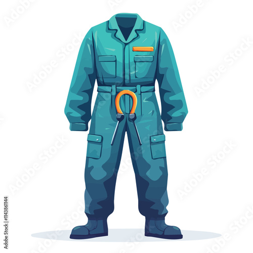 Worker's clothing design and model in vector format