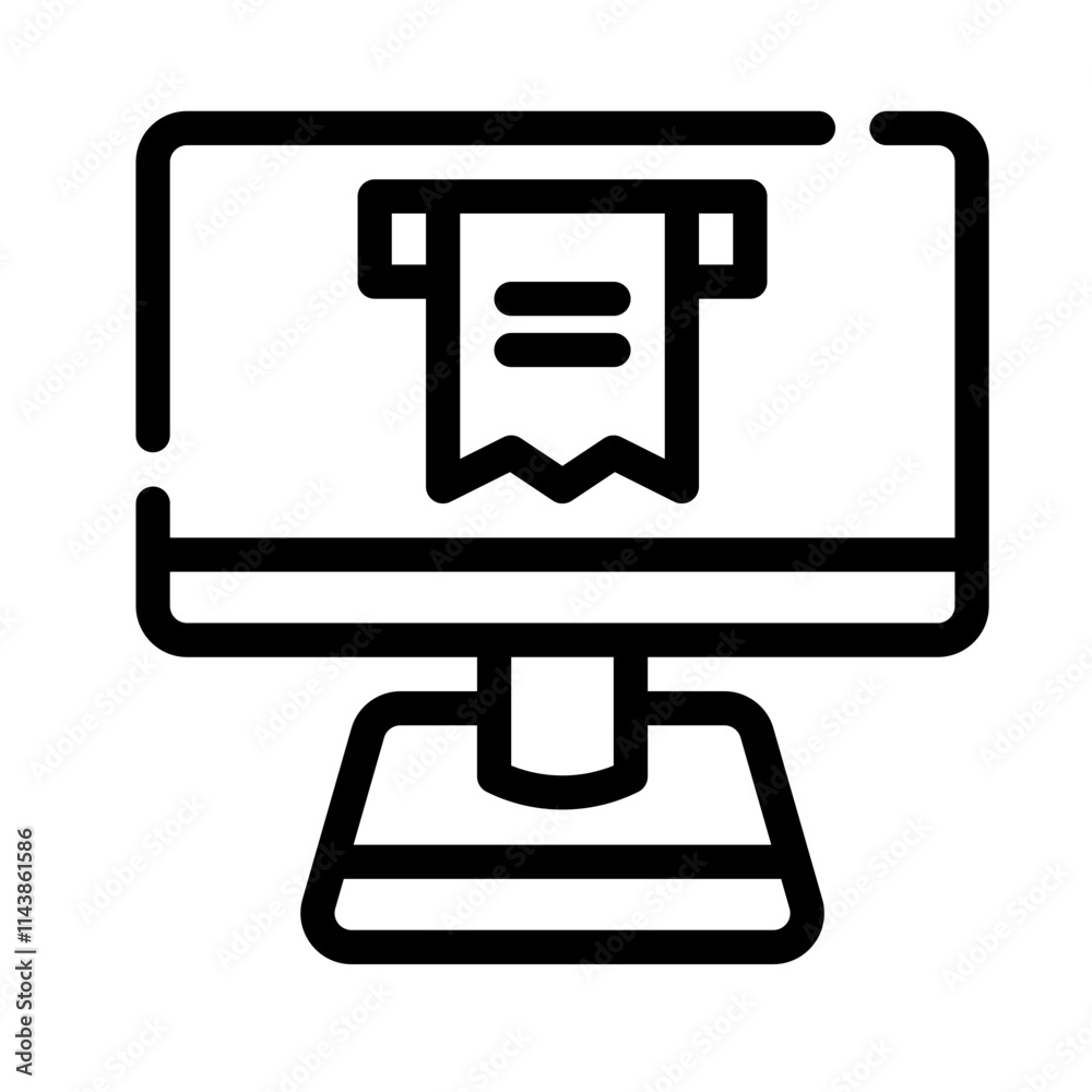 Icon Digital With Style Outline Icon Digital With Style Outline
