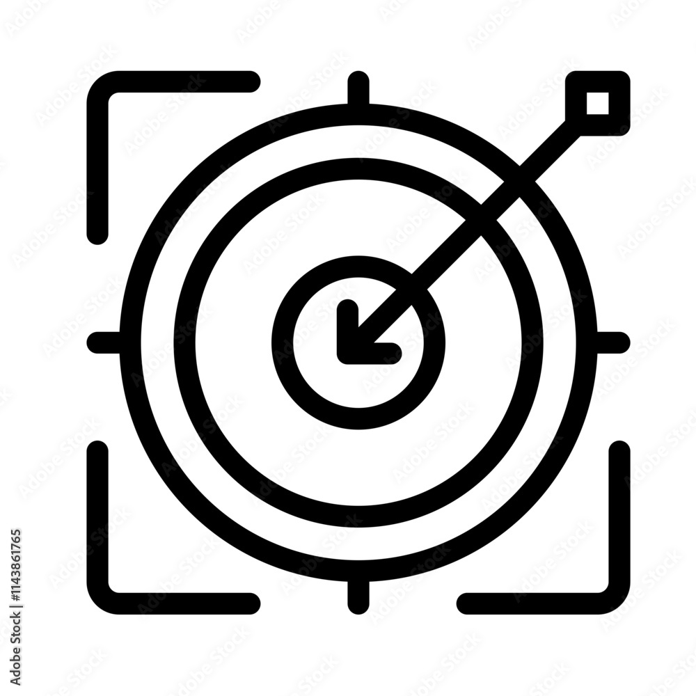 Icon Target With Style Outline