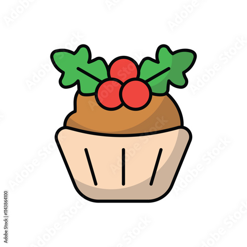 Cupcake with Holly