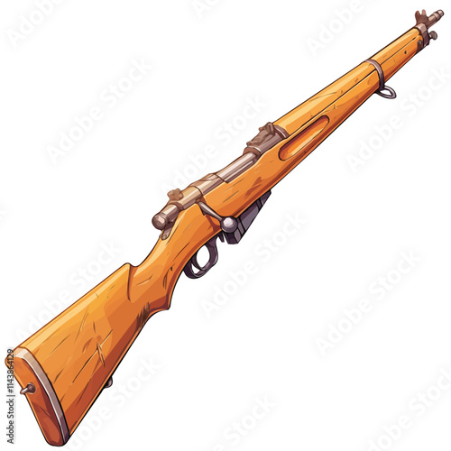 Vector illustration of an old gun