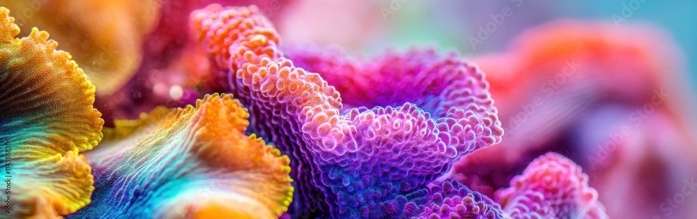 Close-up view of vibrant coral textures in a stunning underwater environment Close-up view of vibrant coral textures in a stunning underwater environment