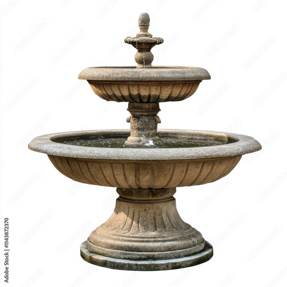 Antique fountain isolated on white background Antique fountain isolated on white background