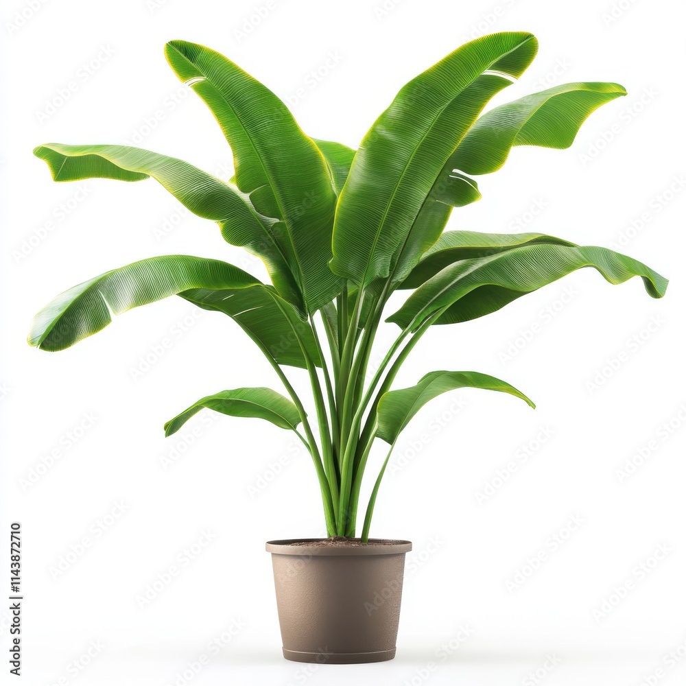 Banana plant isolated on white background Banana plant isolated on white background