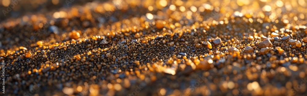 Close-up view of intricate desert sand patterns illuminated by warm sunlight during late afternoon hours Close-up view of intricate desert sand patterns illuminated by warm sunlight during late afternoon hours