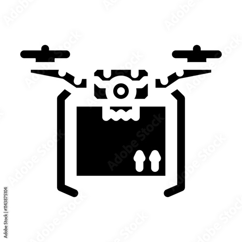 drones for delivery industry 4 glyph icon vector. drones for delivery industry 4 sign. isolated symbol illustration