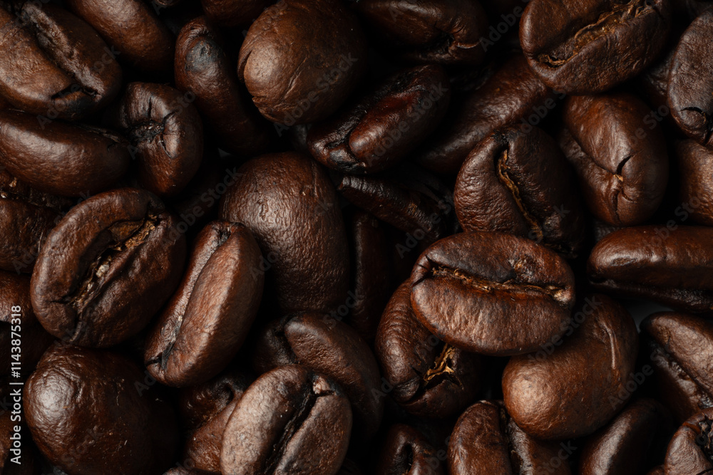 Naklejka premium White cup with coffee beans