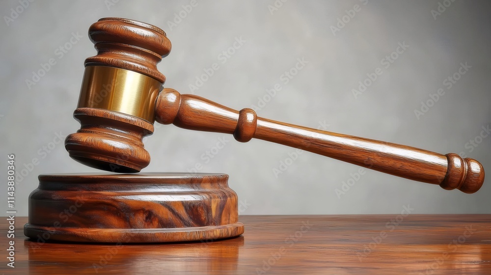 Gavel on wooden block, legal symbol. Gavel on wooden block, legal symbol.