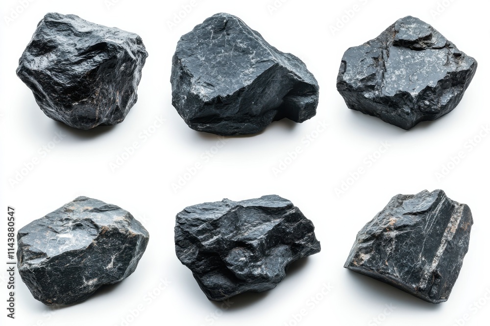 Collection set of Lava stone isolated on white background Collection set of Lava stone isolated on white background