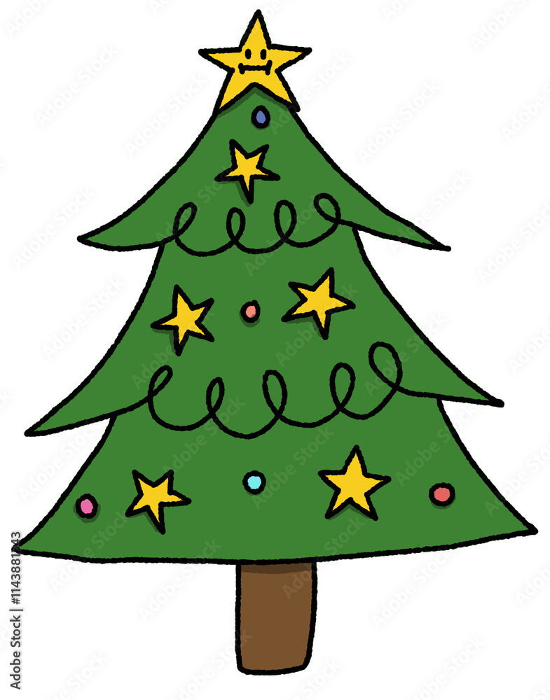Set of cute Christmas doodles. Set of cute Christmas doodles.