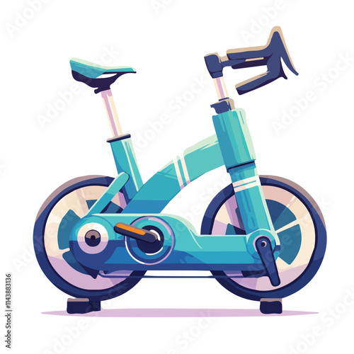 Vector illustration of a gym stationary bike for motion graphics