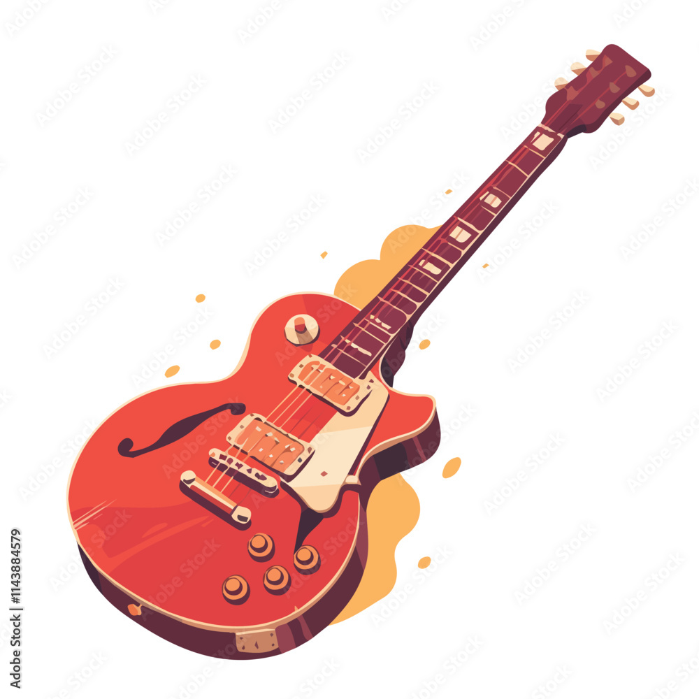 Obraz premium Vector illustration of a guitar