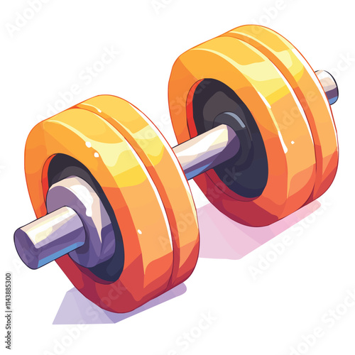 Vector design of dumbbells for fitness club for stickers, motion graphics and advertising