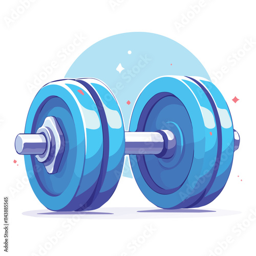 Vector design of dumbbells for fitness club for stickers, motion graphics and advertising