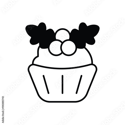 Cupcake with Holly