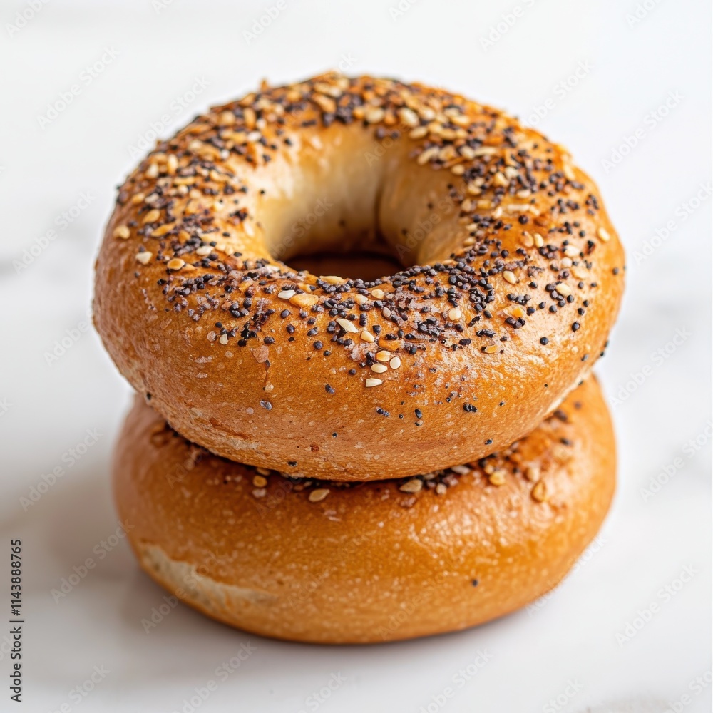 Fresh bagel isolated on white background Fresh bagel isolated on white background