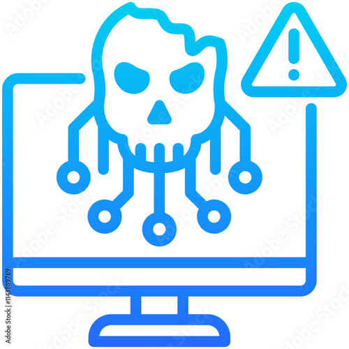 Infected Computer Icon