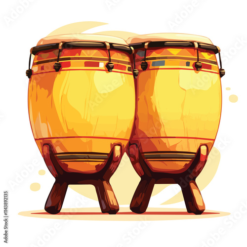 Vector percussion instrument design for animation and motion graphics