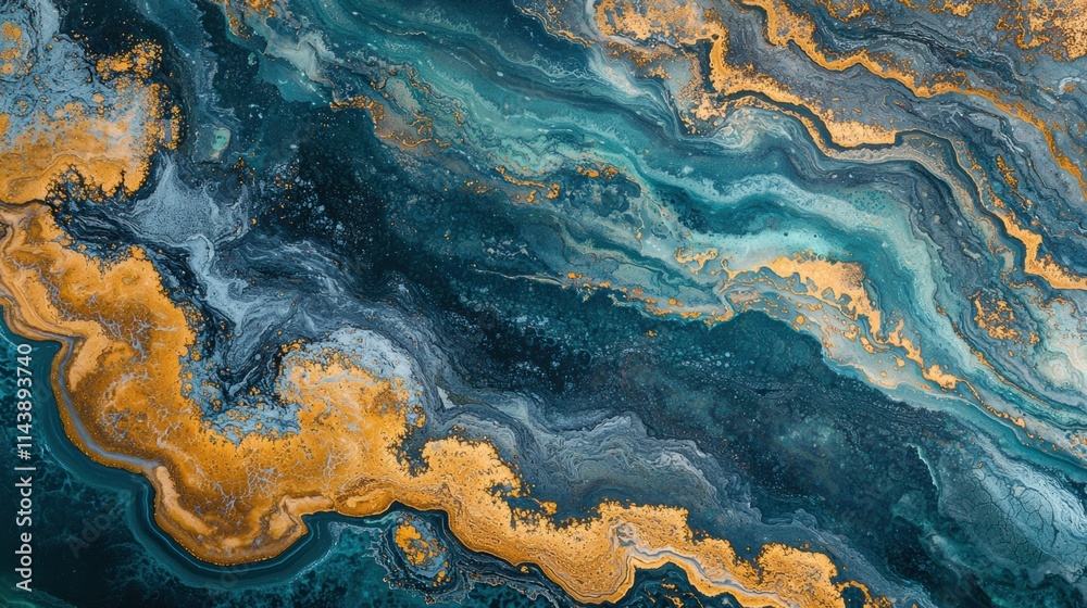 Fototapeta Ethereal algae patterns intricate swirls in sunlit waters