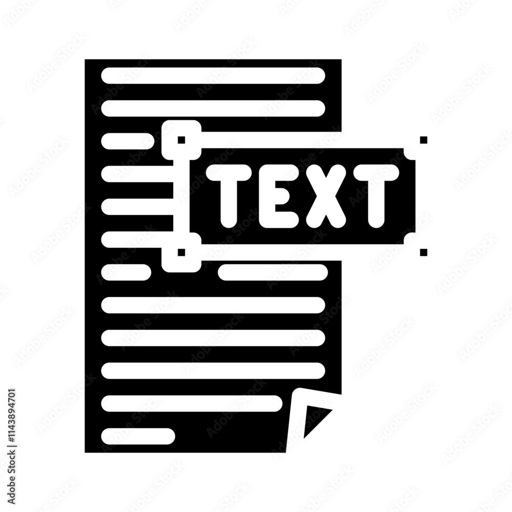 text document natural language processing nlp glyph icon vector. text document natural language processing nlp sign. isolated symbol illustration text document natural language processing nlp glyph icon vector. text document natural language processing nlp sign. isolated symbol illustration