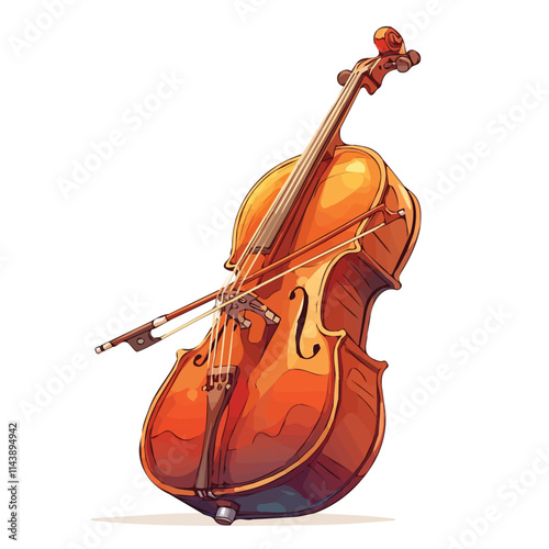 Vector illustration of a violin instrument