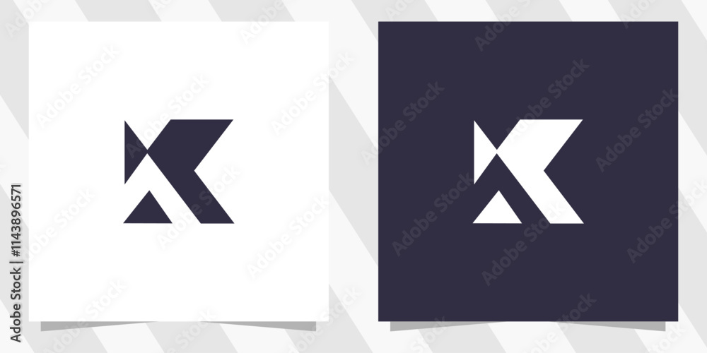 letter ka logo design vector