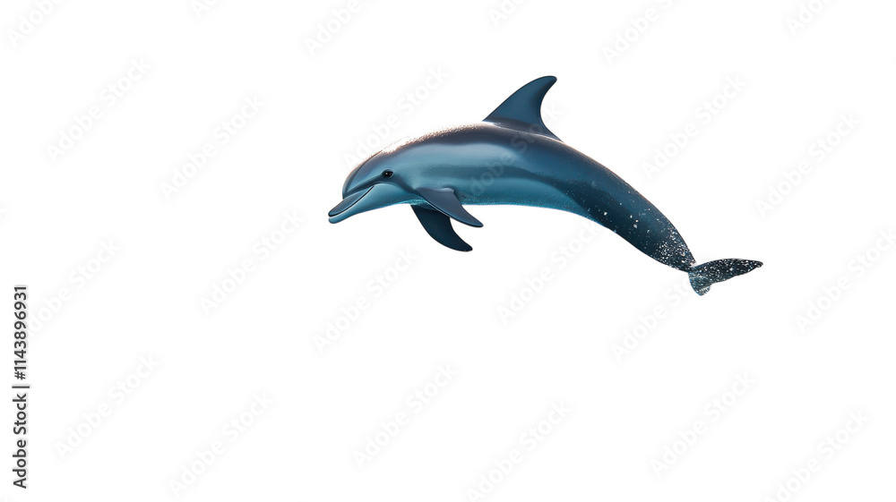 Fototapeta premium A Playful Dolphin Jumping in the Ocean Capturing Joy and Freedom in Nature's Wonders.