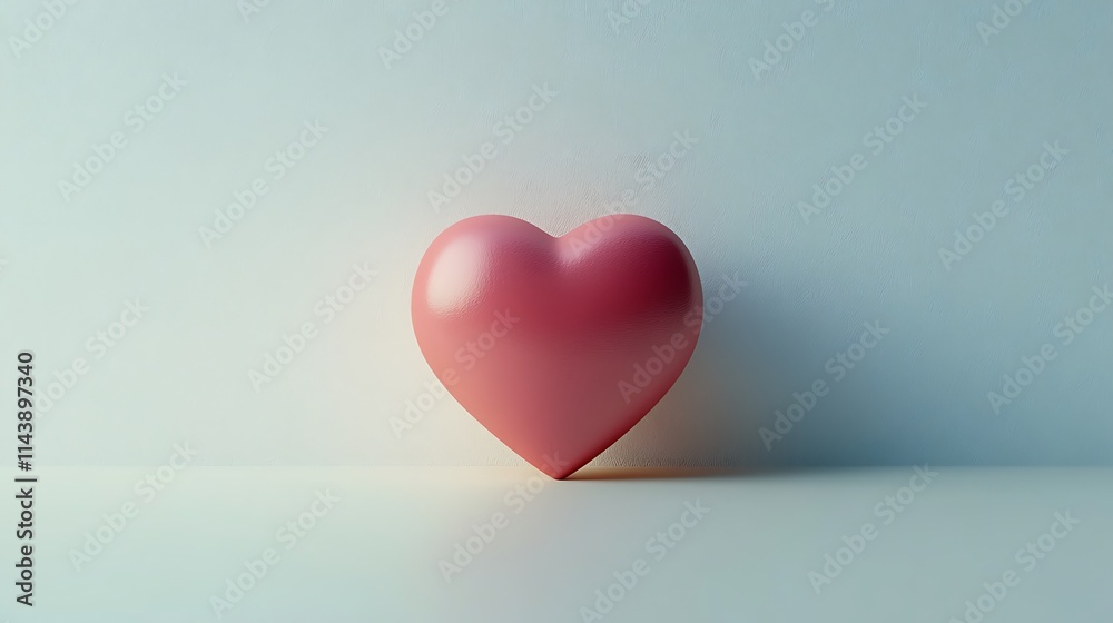 Symbol of love heart minimalist studio 3d render soft light Symbol of love heart minimalist studio 3d render soft light