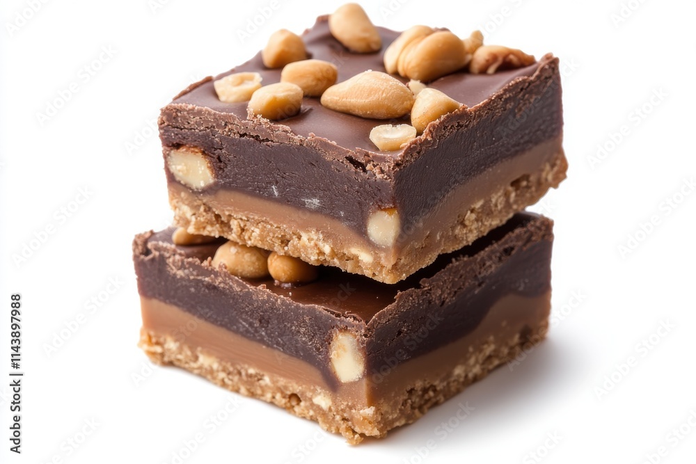 Peanut bars isolated on white background Peanut bars isolated on white background