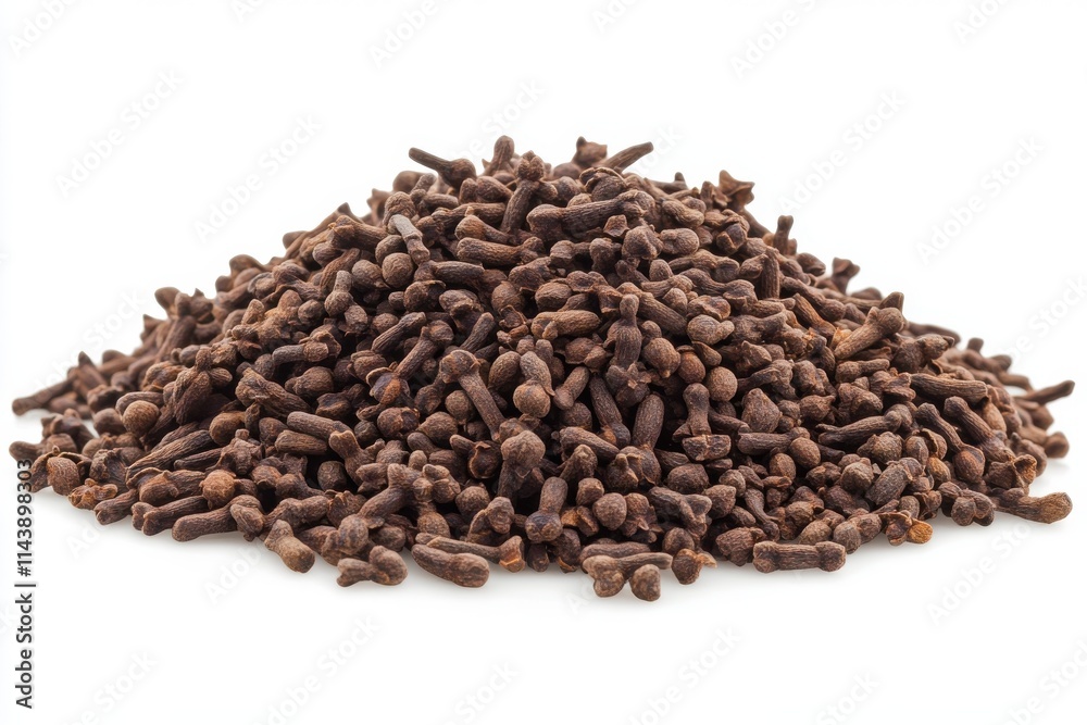 Pile of cloves isolated on white background Pile of cloves isolated on white background