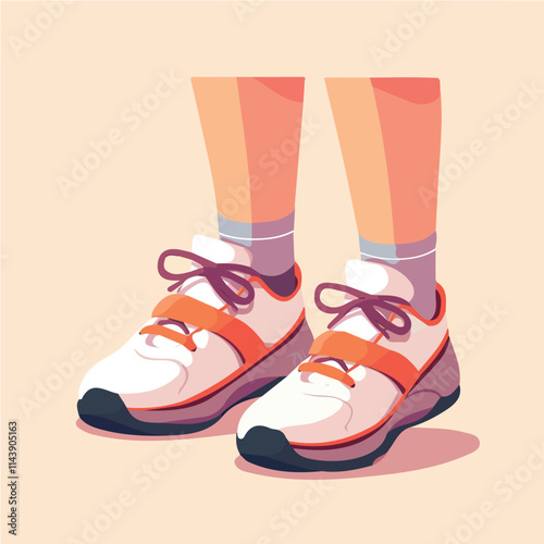 Illustration of sports shoes as a vector
