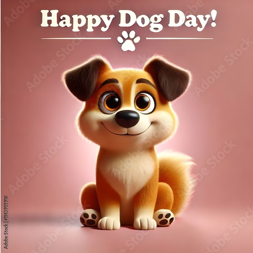 Pet Lovers Favorite  Happy Dog Day Cute Design photo