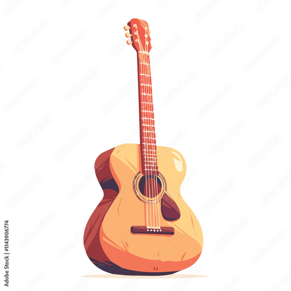 Obraz premium Illustration of the guitar as a vector
