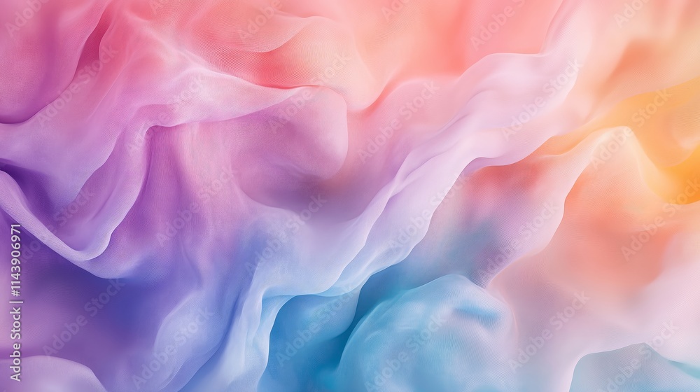 Dreamy Gradient Fabric with Soft Pastel Colors - Made with Generative AI Dreamy Gradient Fabric with Soft Pastel Colors - Made with Generative AI