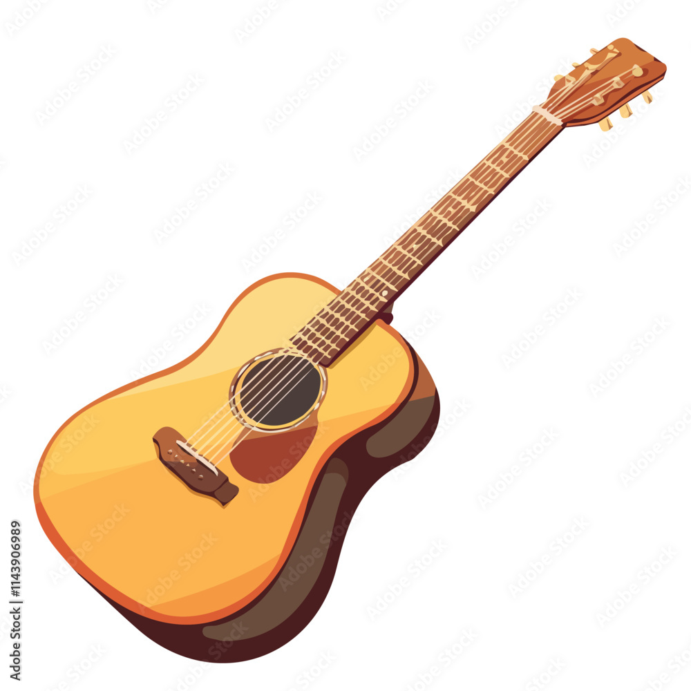 Fototapeta premium Illustration of the guitar as a vector