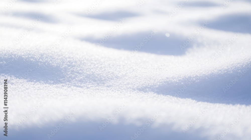 Obraz premium Captivating texture of fresh snow showcasing soft whites in a serene winter landscape