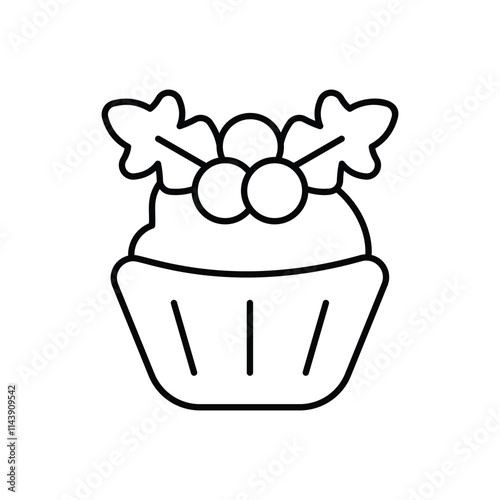 Cupcake with Holly