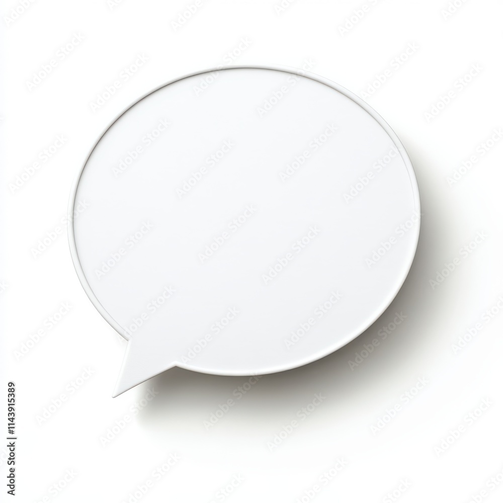 Blank white speech bubble isolated on white background Blank white speech bubble isolated on white background