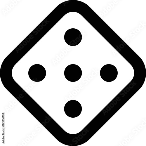 Simple vector icon dice