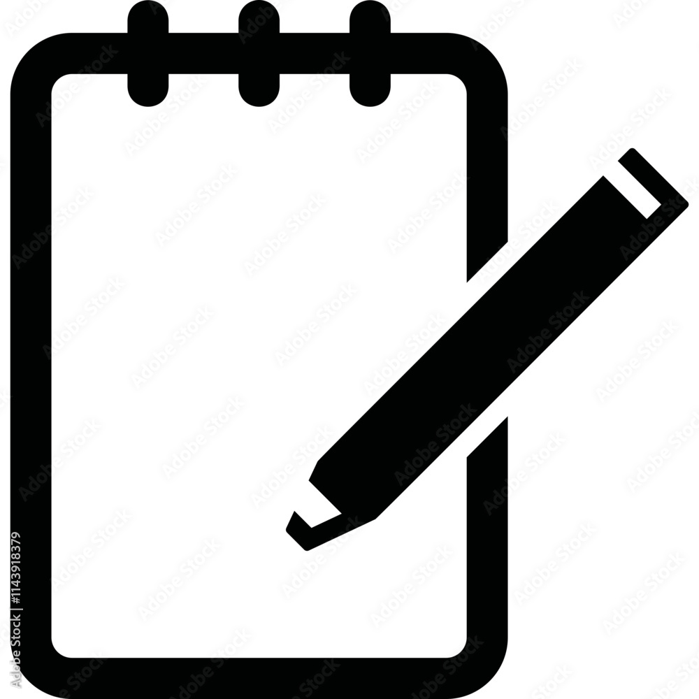 Simple vector icon notebook