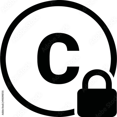Simple vector icon copyright