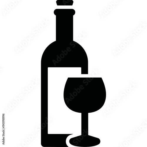 Simple vector icon wine