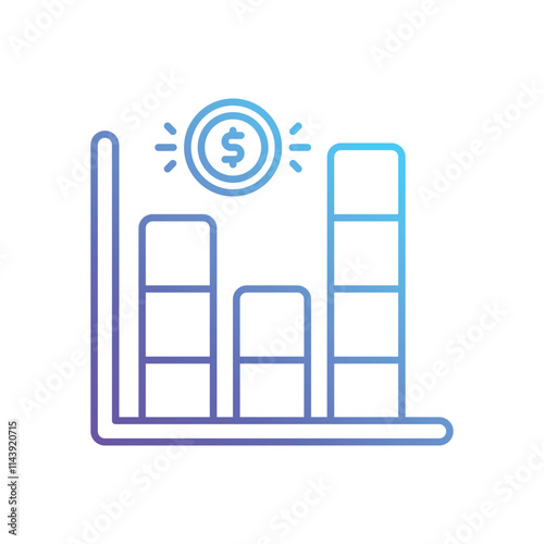 Economy Chart vector icon