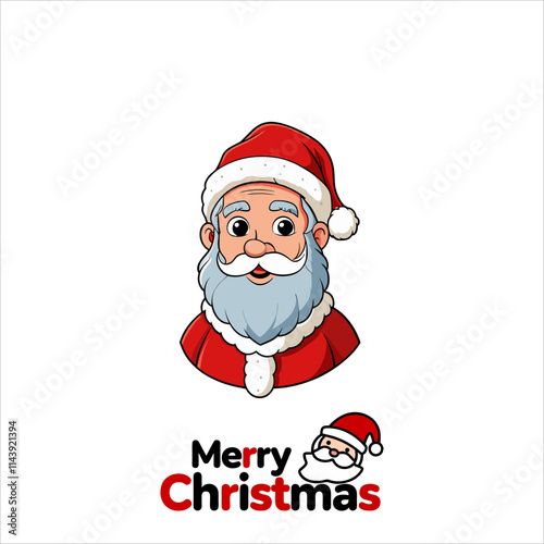 Christmas Santa Claus isolated. Christmas Set of Cheerful, funny Santa clause for winter holidays. Happy Santa Claus cartoon character ready new year. vector
