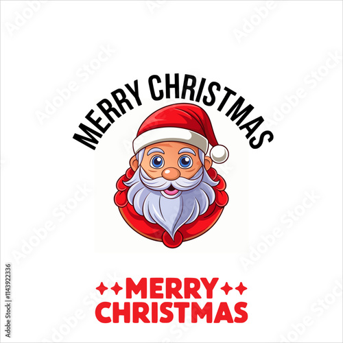  santa claus heads in flat style isolated. Vector illustration,Collection of Cute Christmas Santa Claus isolated. Christmas Set of Cheerful, funny Santa clause for winter holidays. Happy Santa Claus 